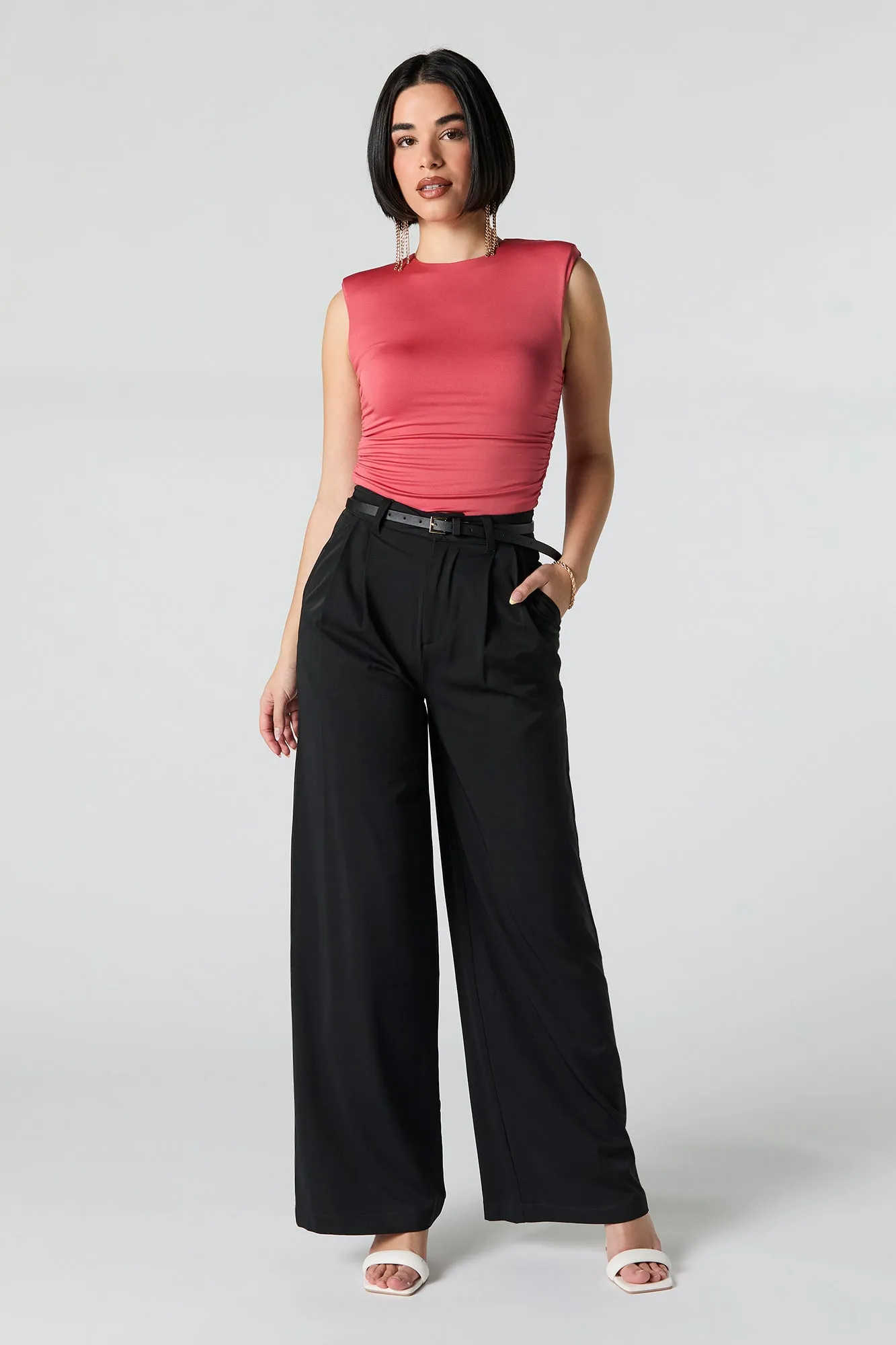 Contour Ruched Sleeveless Bodysuit sold by Urban Planet product image thumbnail 3