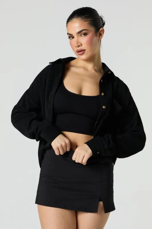 Haut boutonné court en velours côtelé sold by Urban Planet