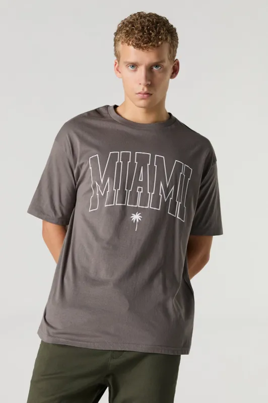 T-shirt à imprimé Miami sold by Urban Planet