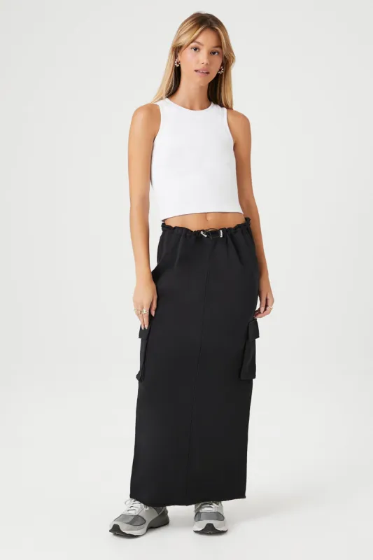Jupe maxi en tissu bouclette avec barillet sold by Urban Planet