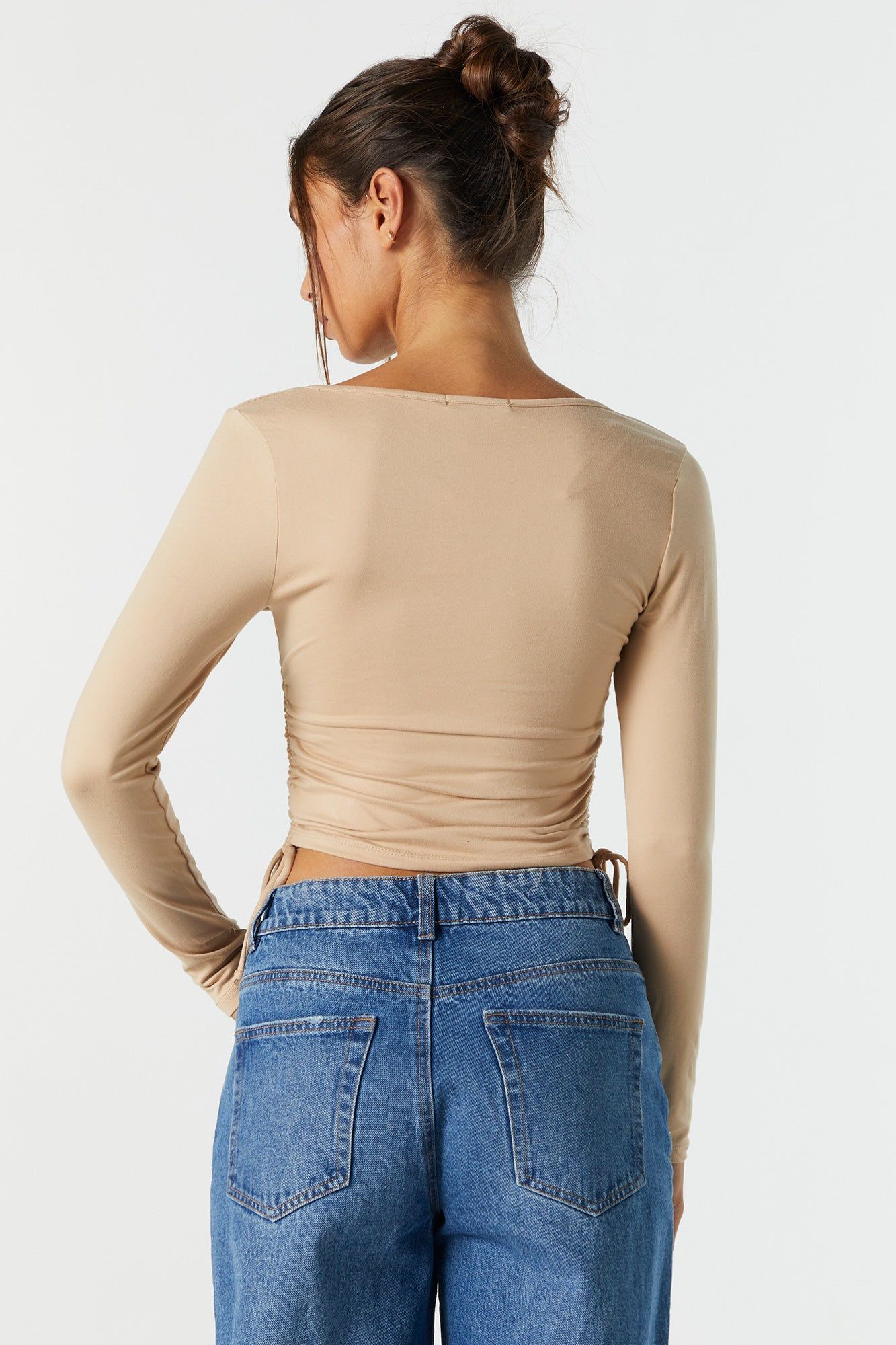 Haut à surplis avec manches longues et taille coulissante sold by Urban Planet product image thumbnail 2