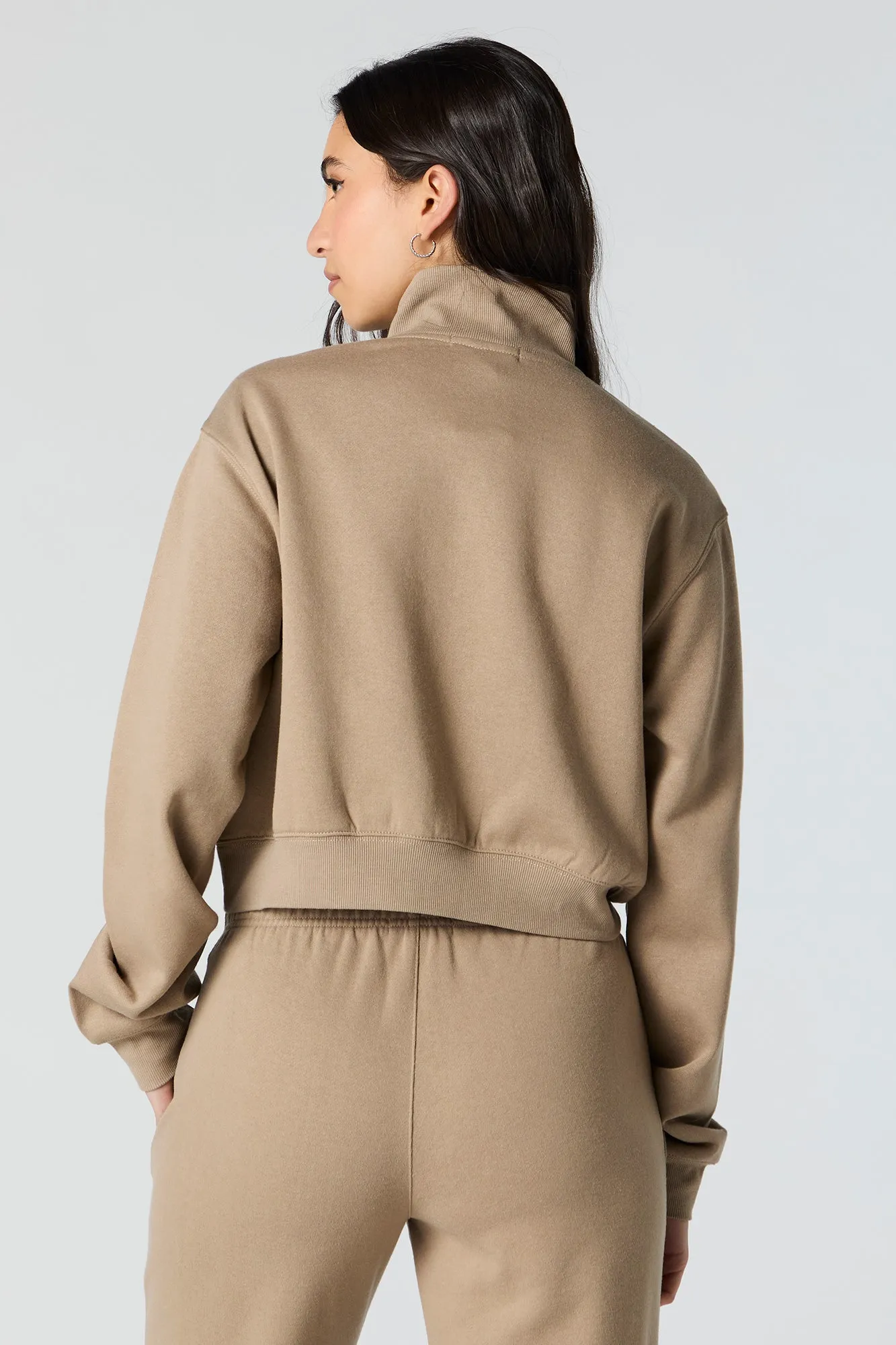 Chicago Embroidered Half Zip Fleece Sweatshirt sold by Urban Planet product image thumbnail 2