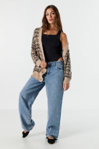 Cardigan boutonné en tricot avec motif argyle sold by Urban Planet
