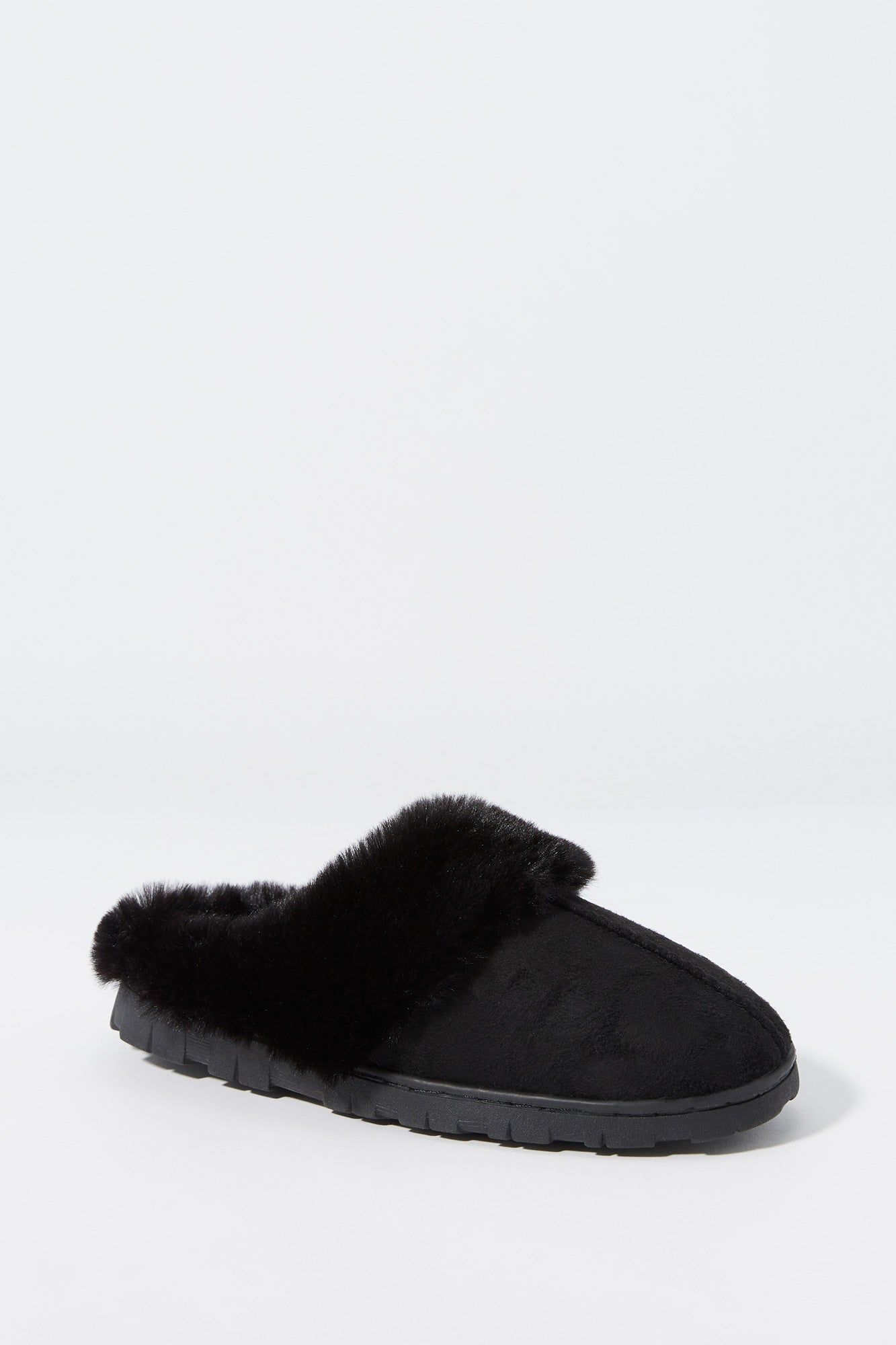 Mules noir doublées de similifourrure sold by Urban Planet product image thumbnail 2