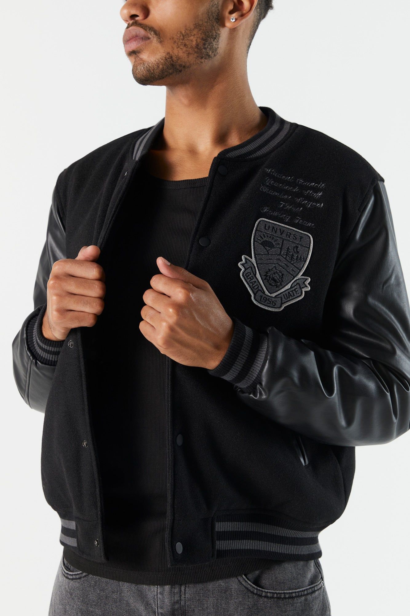 A Embroidered Varsity Jacket sold by Urban Planet product image thumbnail 4