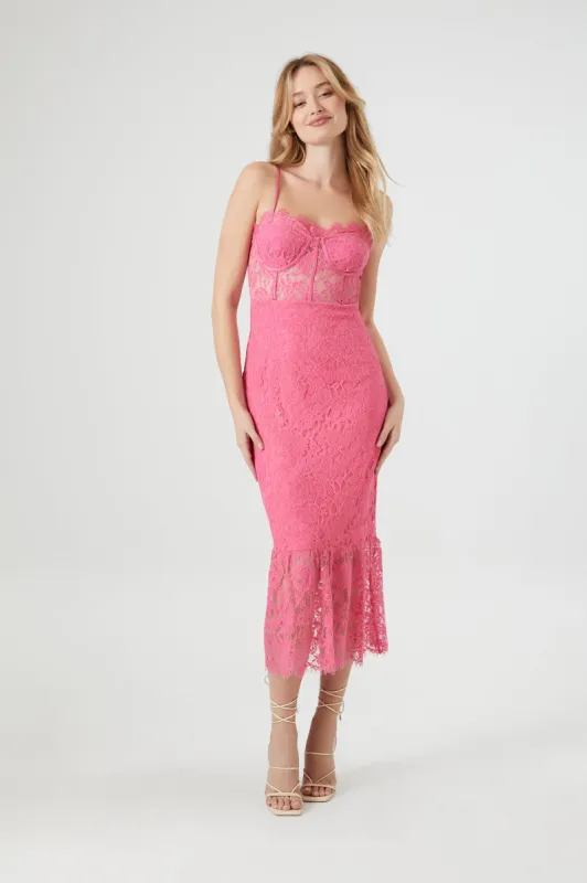 Robe bustier midi en dentelle sold by Urban Planet