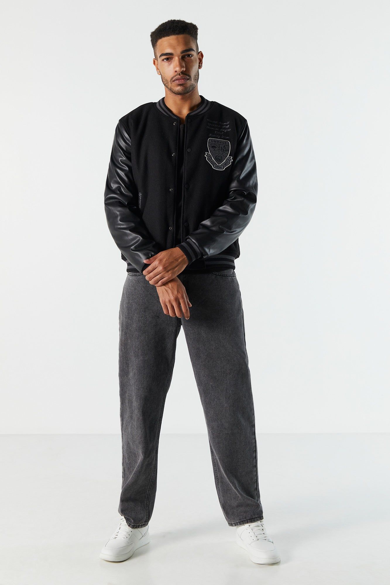 A Embroidered Varsity Jacket sold by Urban Planet product image thumbnail 3