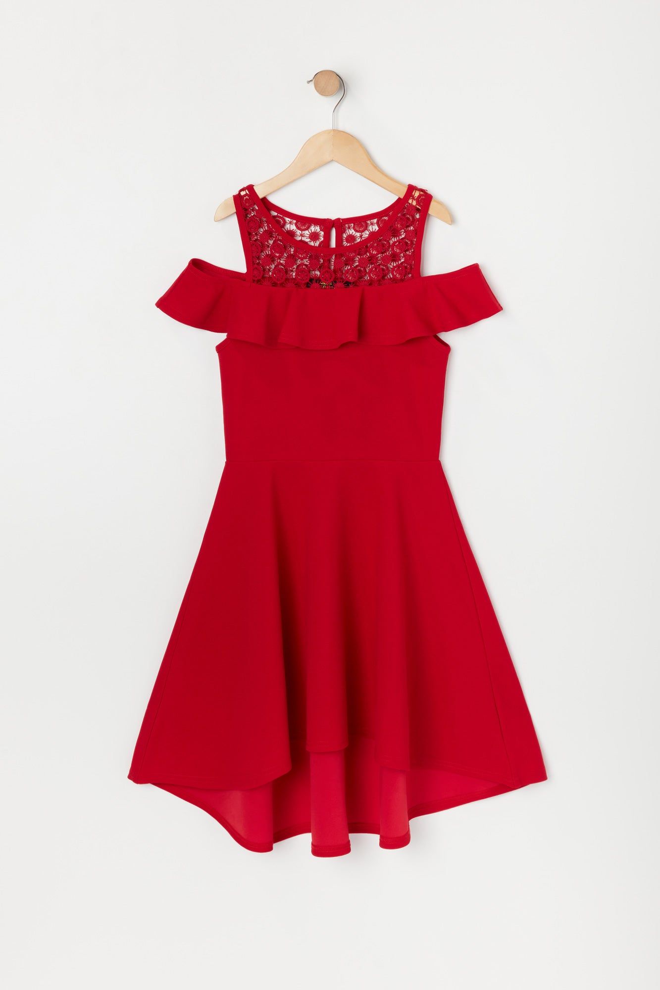 Girls Crochet High Low Dress sold by Urban Planet
