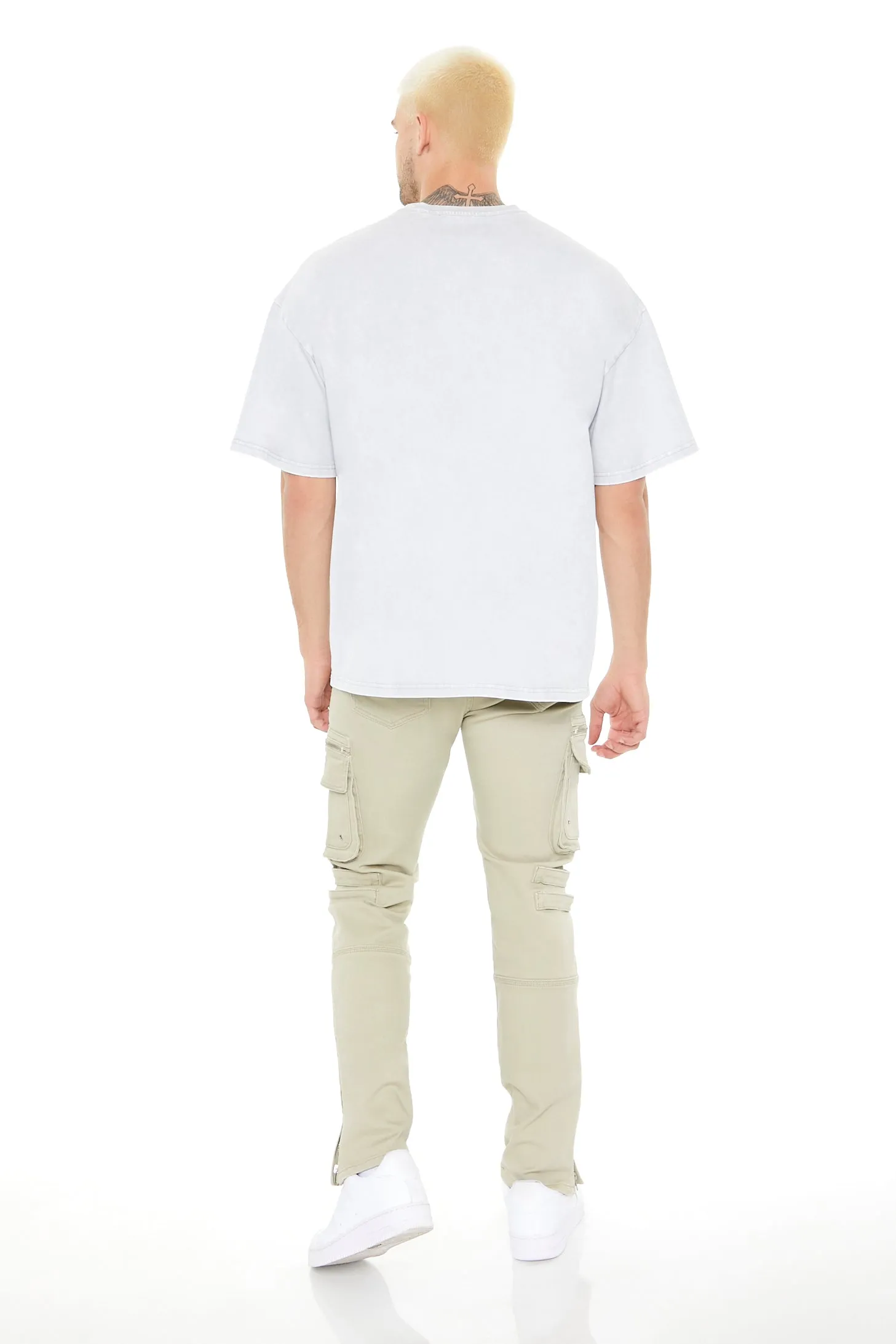 Jean cargo utilitaire mince avec poches à fermeture à glissière sold by Urban Planet product image thumbnail 3