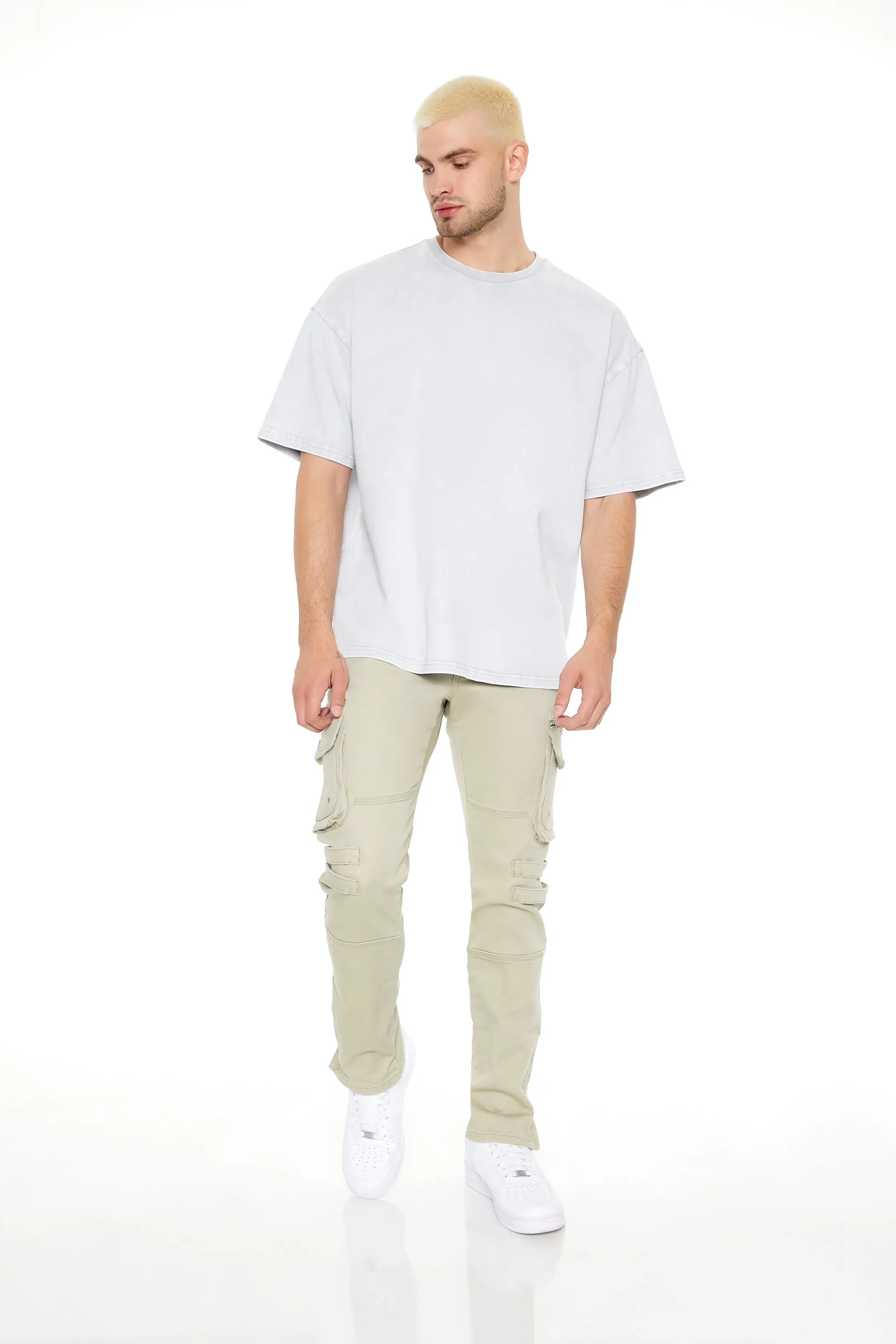 Jean cargo utilitaire mince avec poches à fermeture à glissière sold by Urban Planet product image thumbnail 2