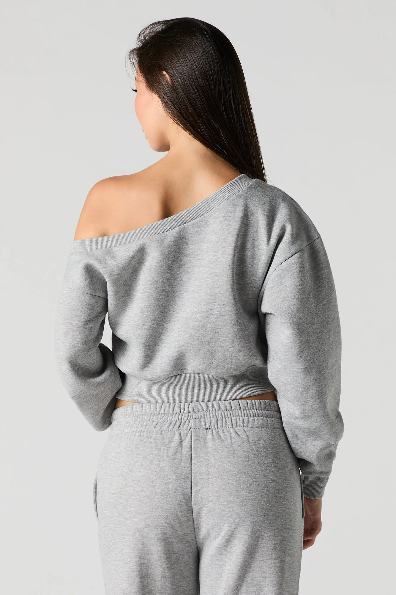 Chandail court en molleton à épaules dénudées sold by Urban Planet product image thumbnail 5