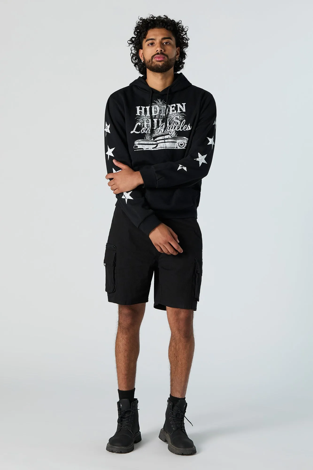 Hidden Hills Graphic Fleece Hoodie sold by Urban Planet product image thumbnail 3