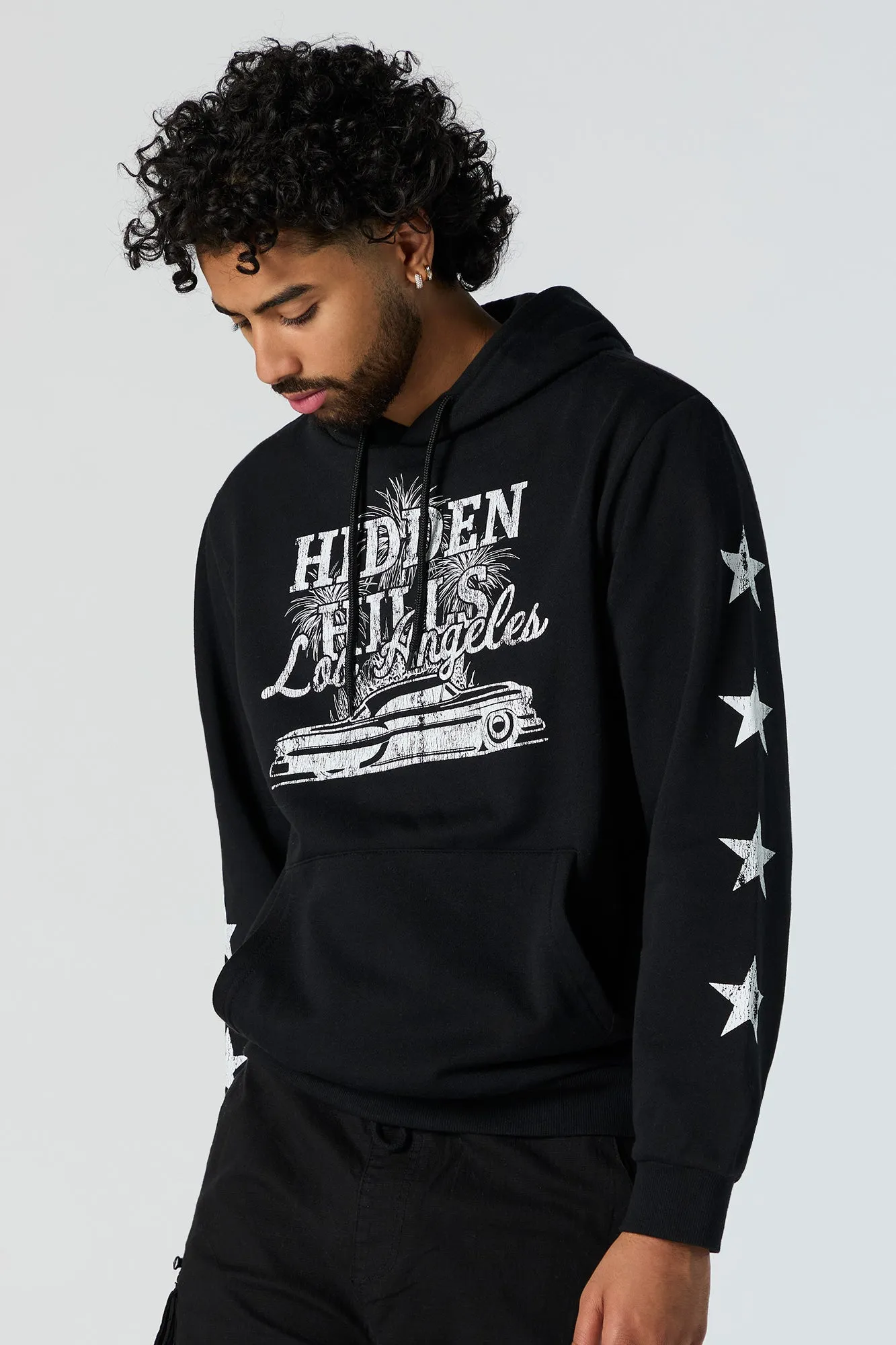 Hidden Hills Graphic Fleece Hoodie sold by Urban Planet product image thumbnail 2
