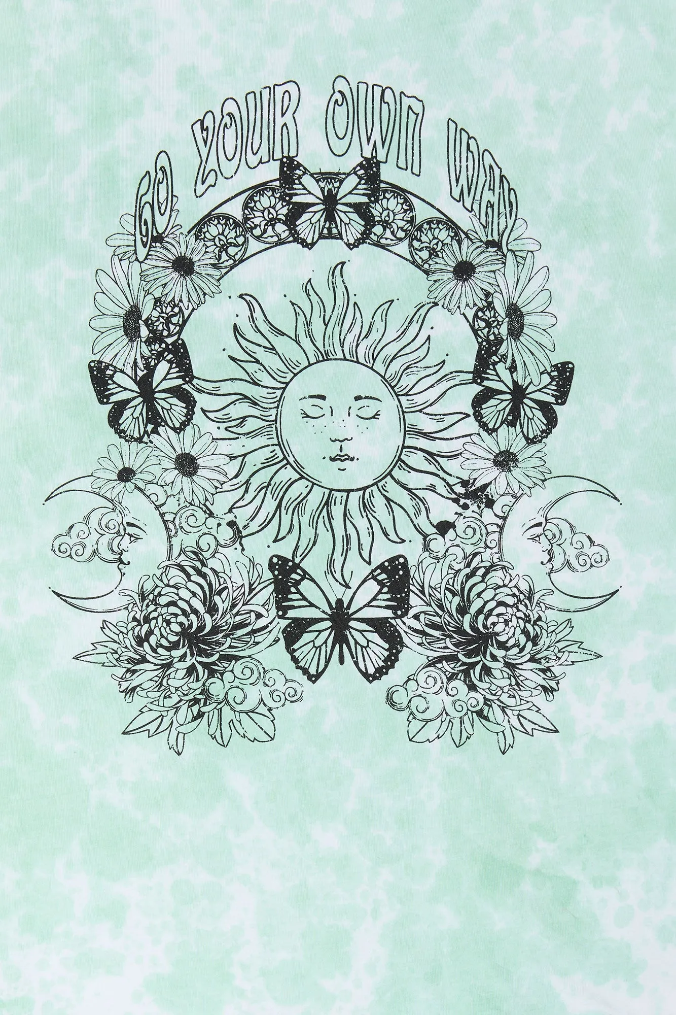 Go Your Own Way Graphic Tie-Dye T-Shirt sold by Urban Planet product image thumbnail 4