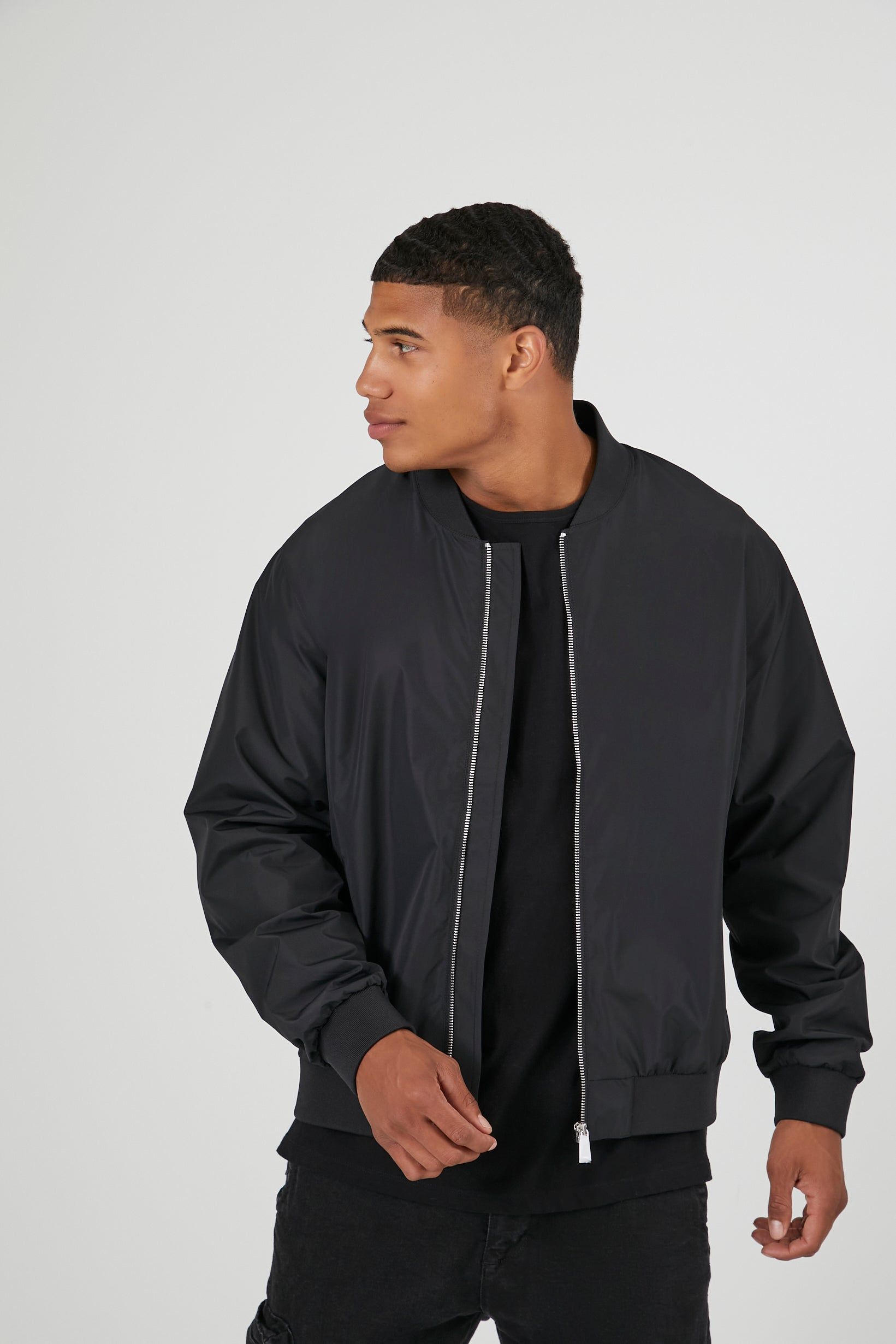 Zip-Up Bomber Jacket sold by Urban Planet