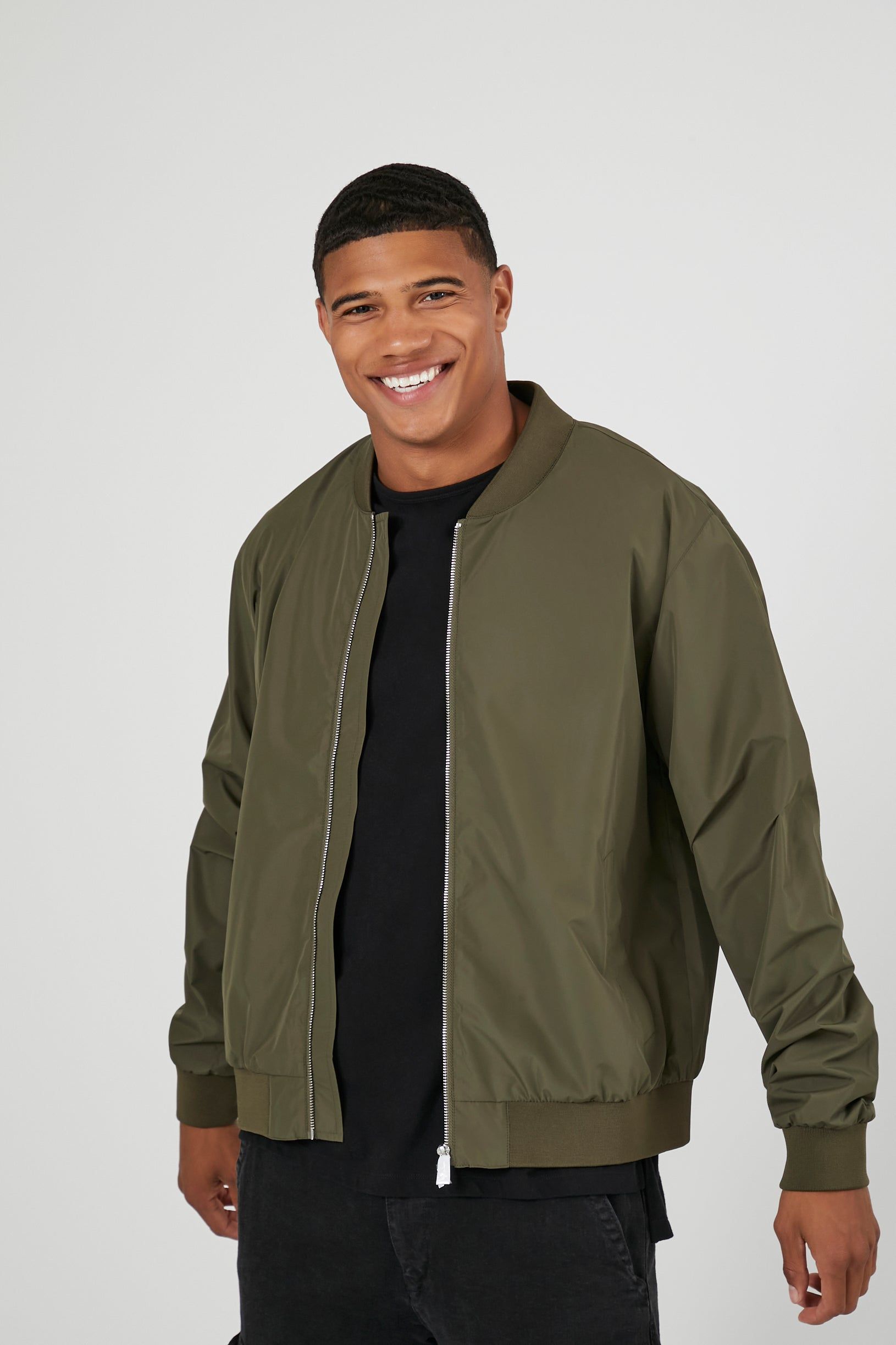 Zip-Up Bomber Jacket sold by Urban Planet product image thumbnail 5