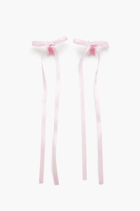 Oversized Bow Hair Clip Set (2 Pcs) sold by Urban Planet