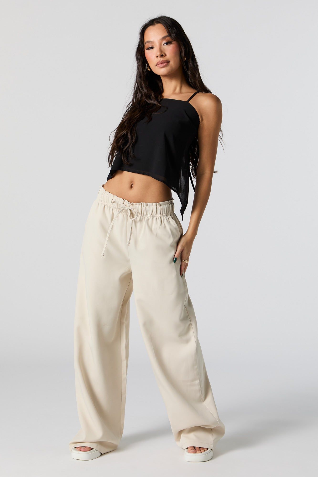 Drawstring Wide Leg Pant sold by Urban Planet product image thumbnail 4