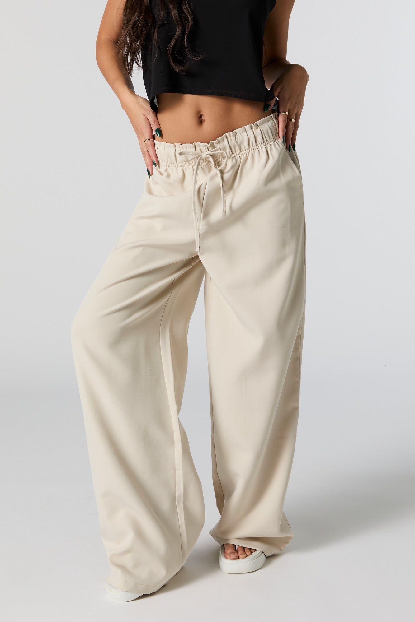 Drawstring Wide Leg Pant sold by Urban Planet product image thumbnail 5