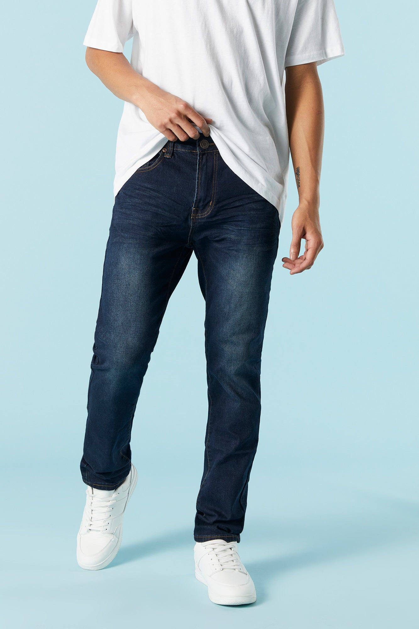 Dark Wash Denim Slim Jean sold by Urban Planet