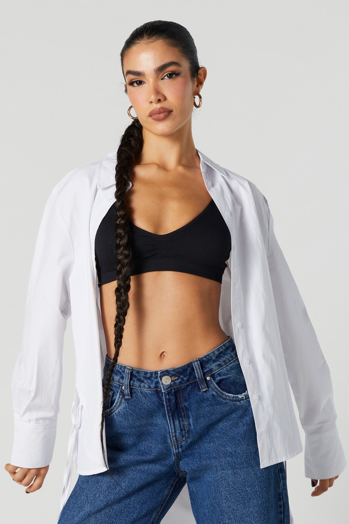 Seamless Ribbed V-Neck Bralette sold by Urban Planet product image thumbnail 4