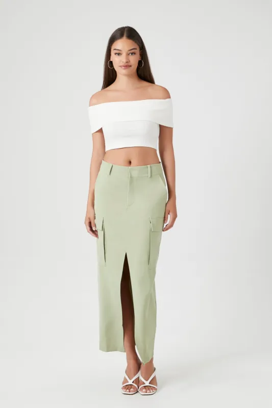 Cargo Slit Maxi Skirt sold by Urban Planet