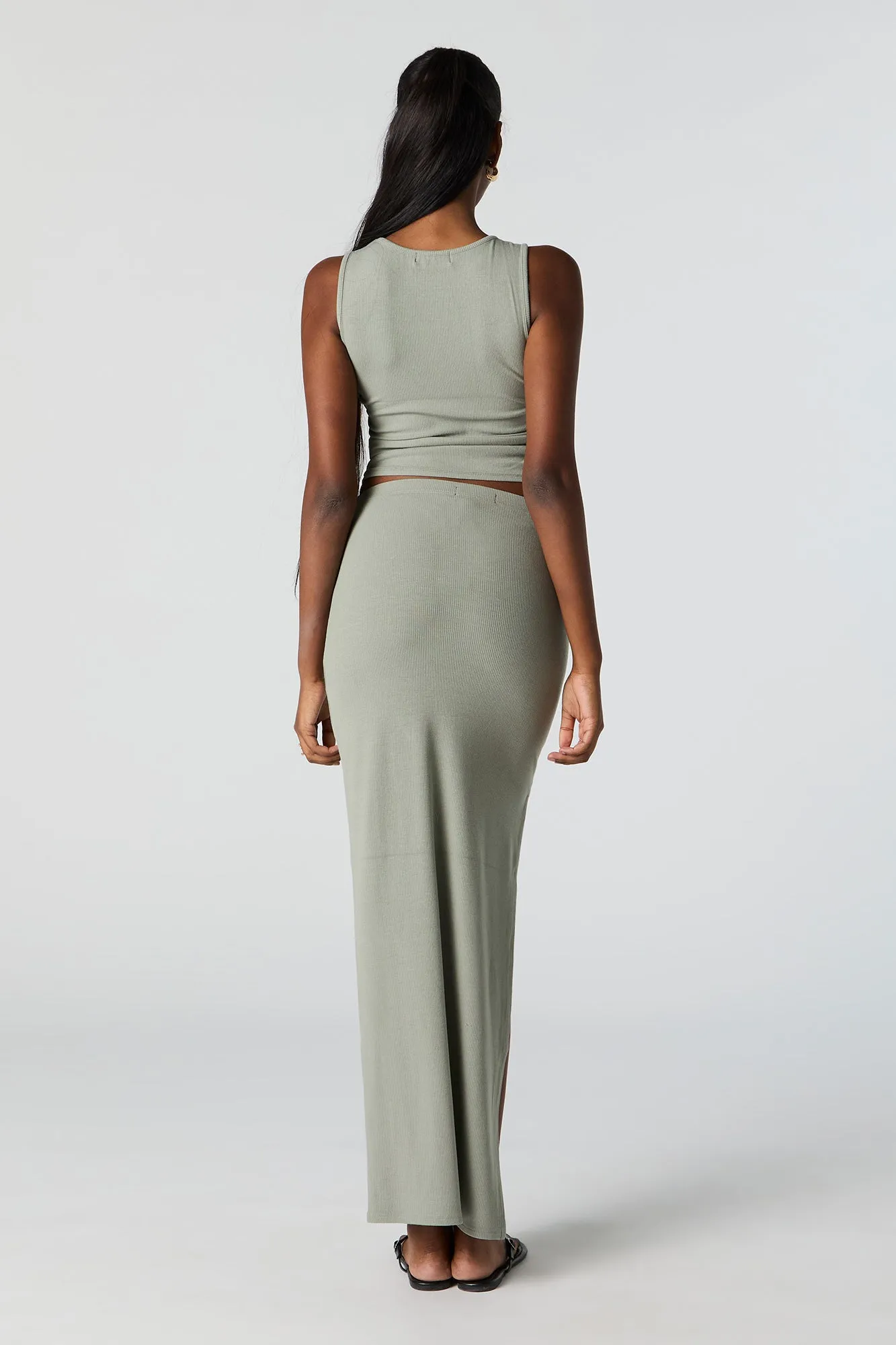 Ribbed Slit Maxi Skirt sold by Urban Planet product image thumbnail 3