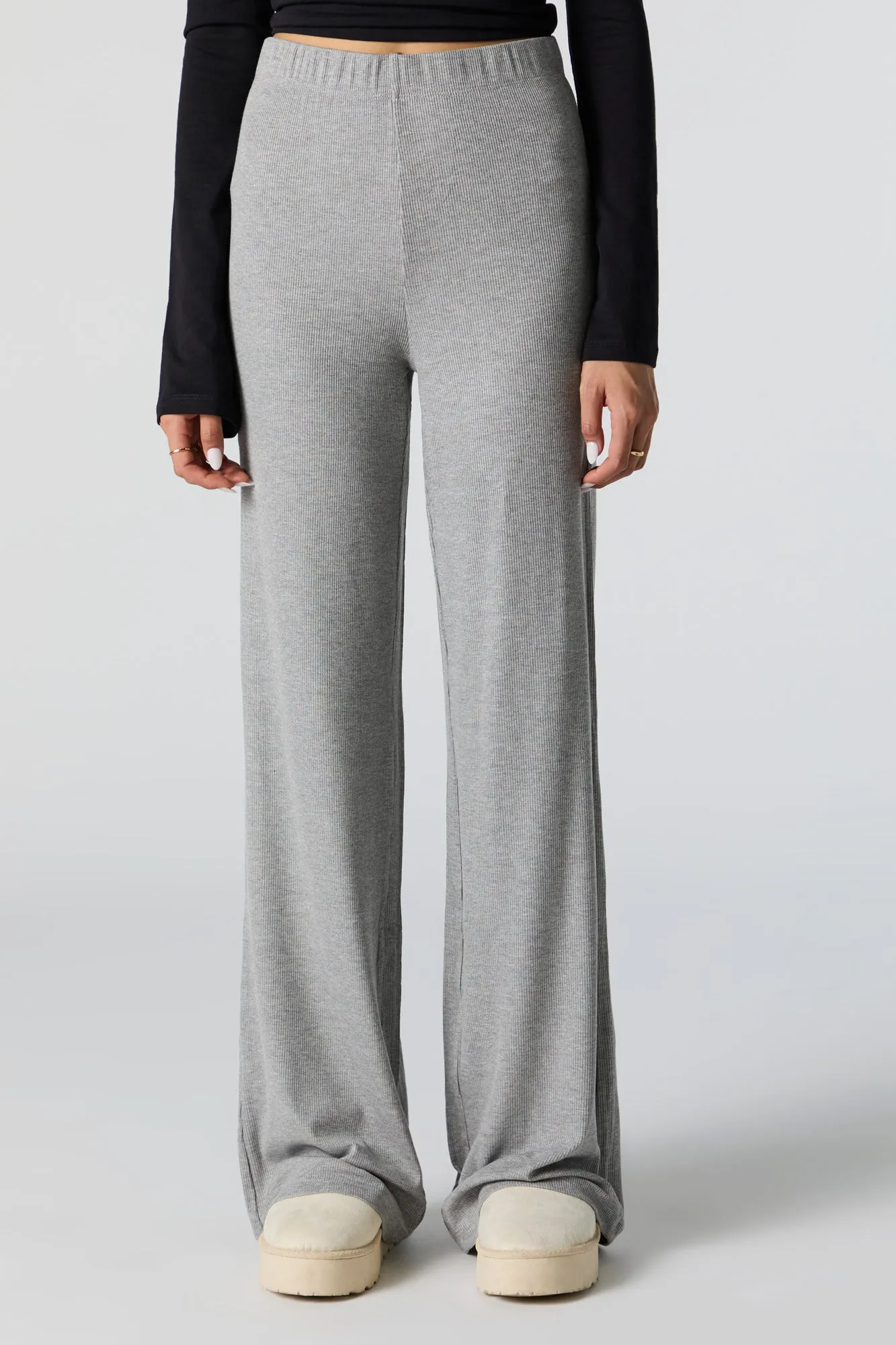 Ribbed Wide Leg Pant sold by Urban Planet product image thumbnail 5