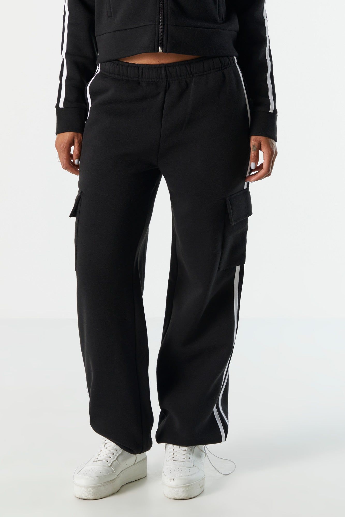 Fleece Striped Cargo Jogger sold by Urban Planet product image thumbnail 2