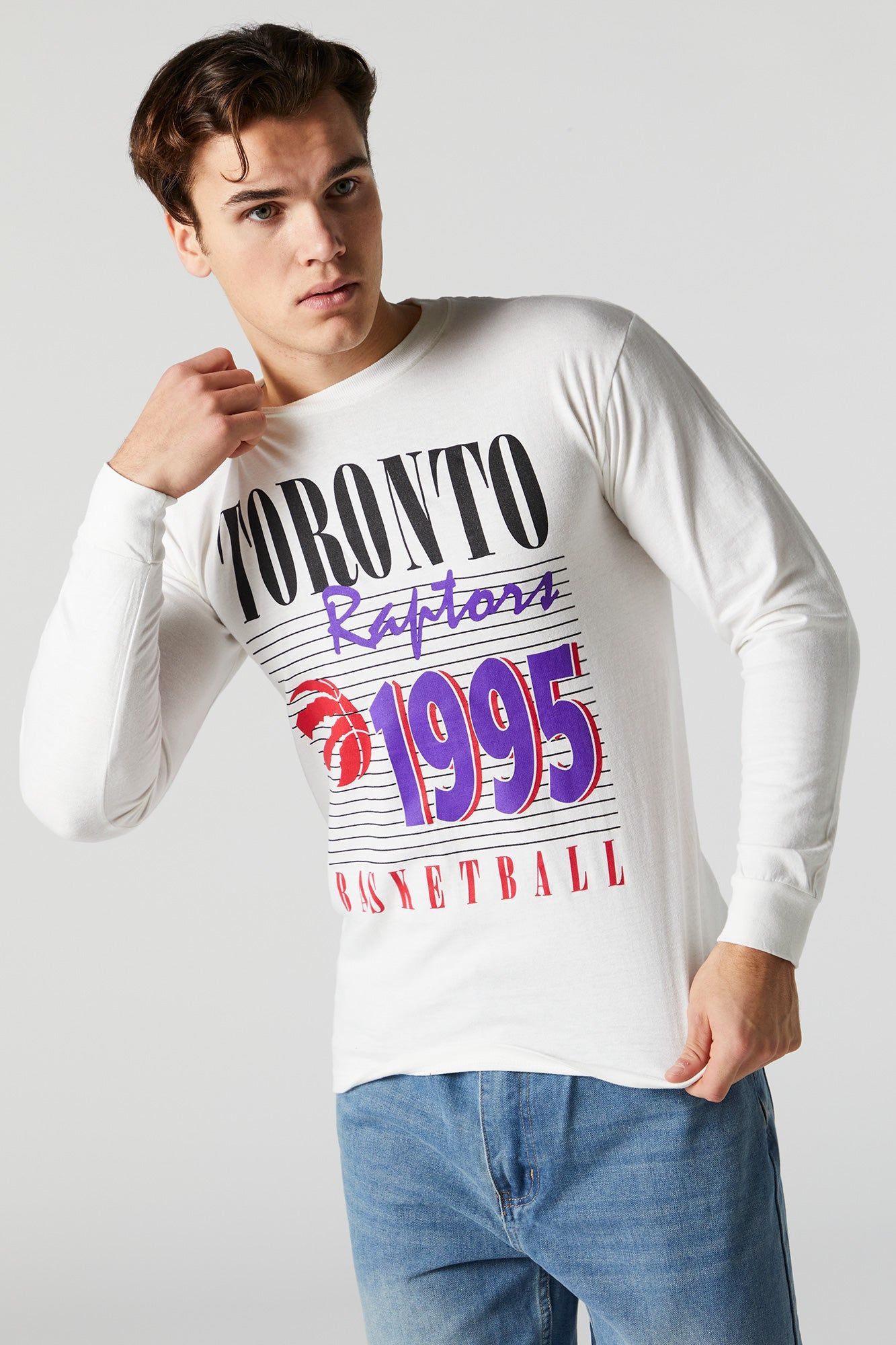 Vintage Raptors 1995 Graphic Long Sleeve Top sold by Urban Planet
