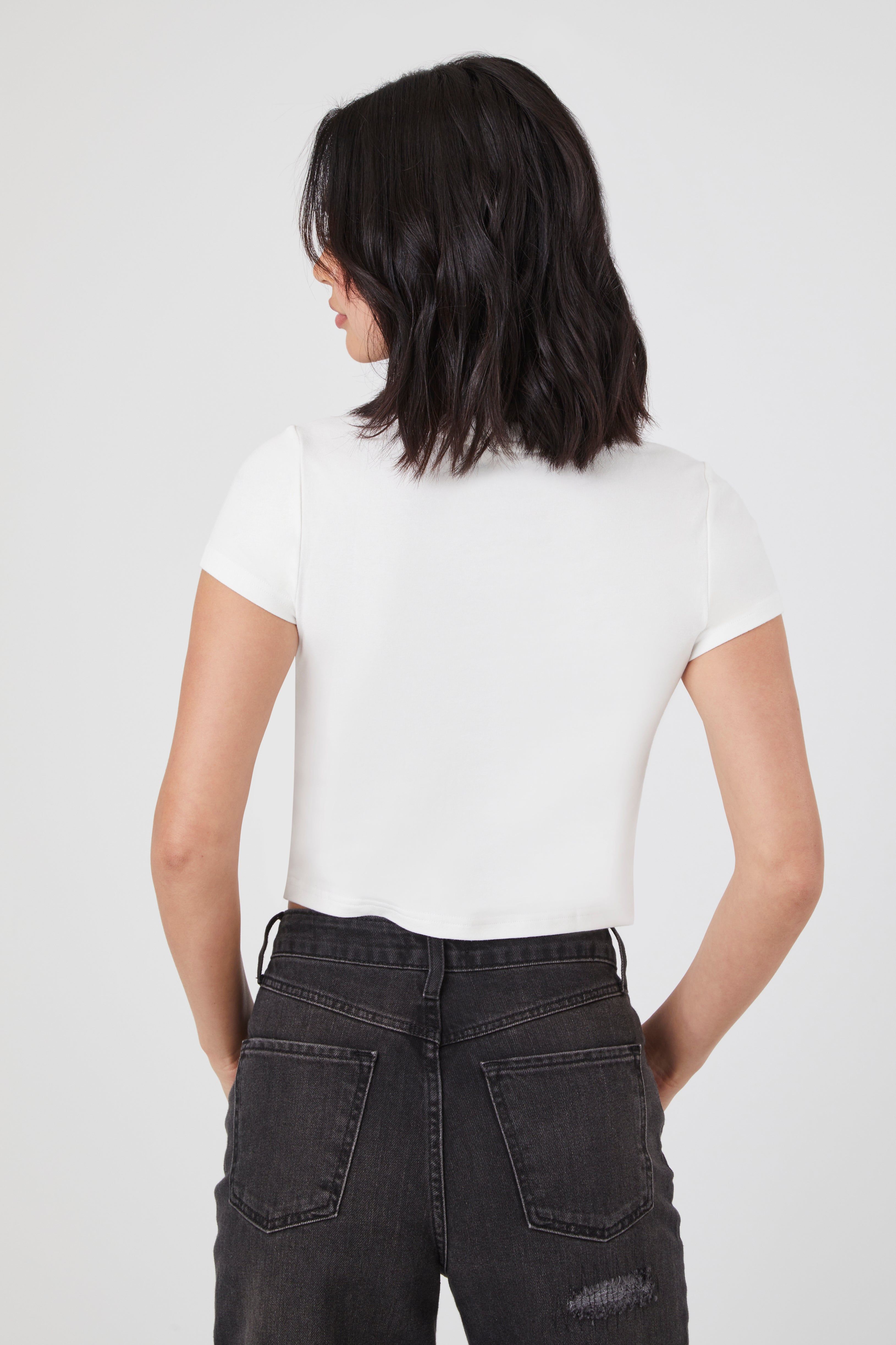 T-shirt ultracourt à imprimé HER sold by Urban Planet product image thumbnail 3