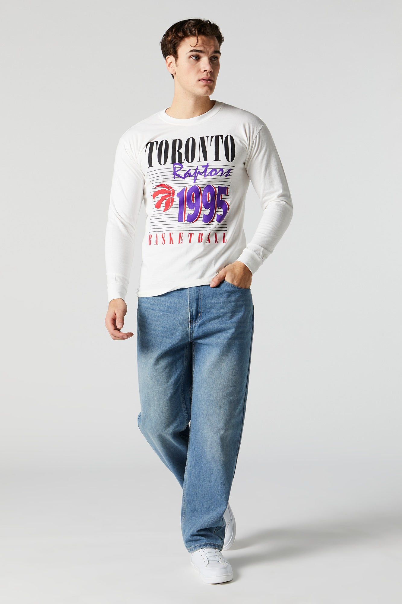 Vintage Raptors 1995 Graphic Long Sleeve Top sold by Urban Planet product image thumbnail 3