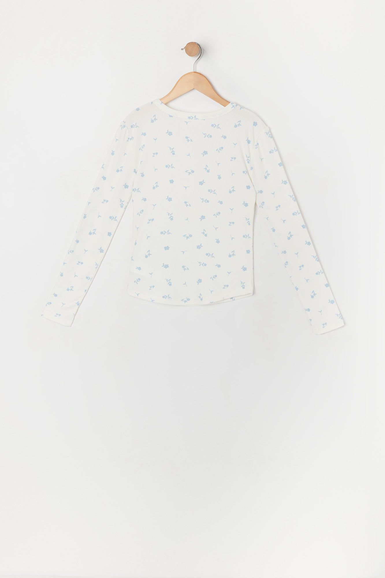 Girls Henley Floral Long Sleeve Top sold by Urban Planet product image thumbnail 2