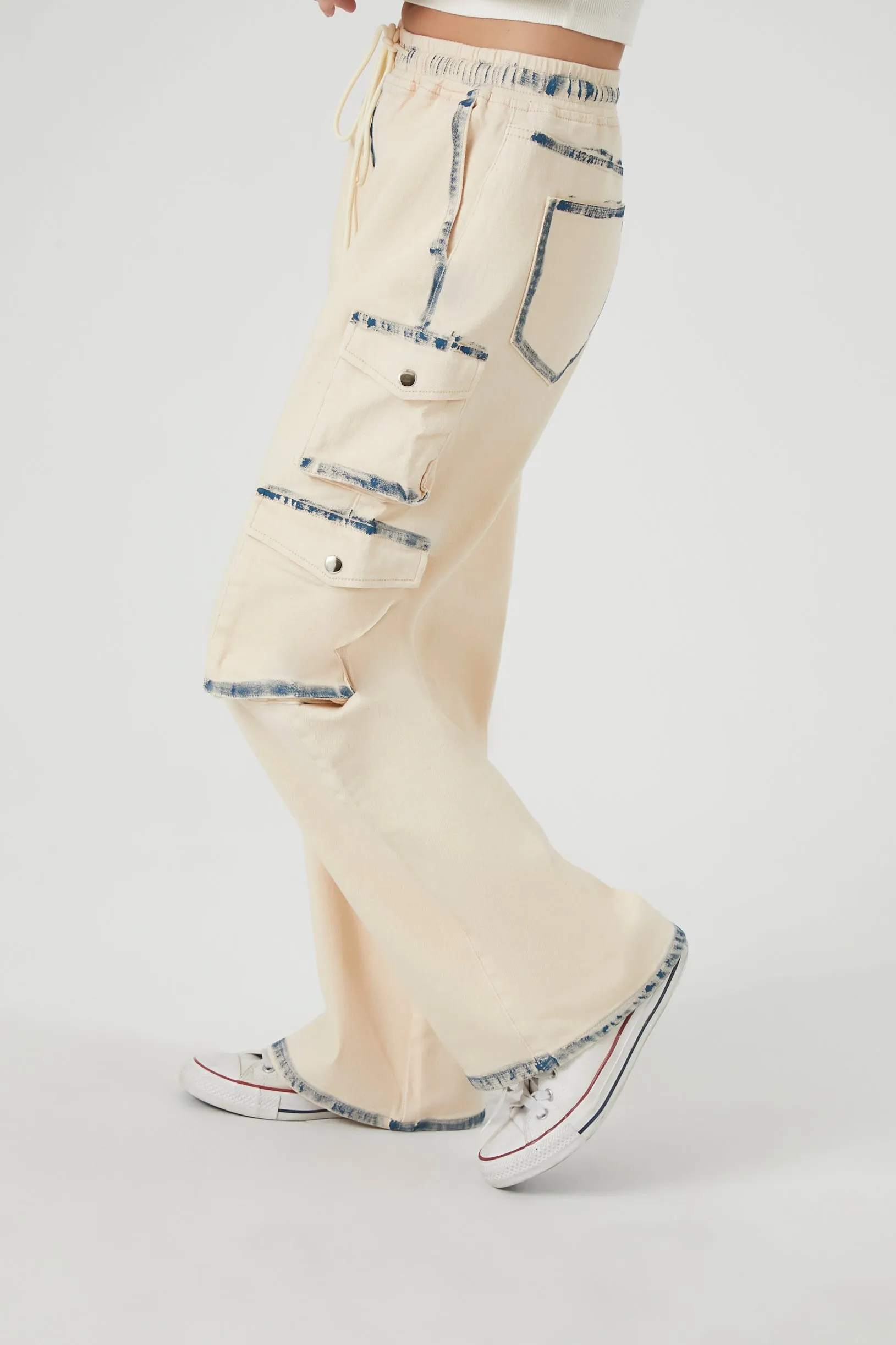 Jean cargo noué-teint à taille coulissante sold by Urban Planet product image thumbnail 3