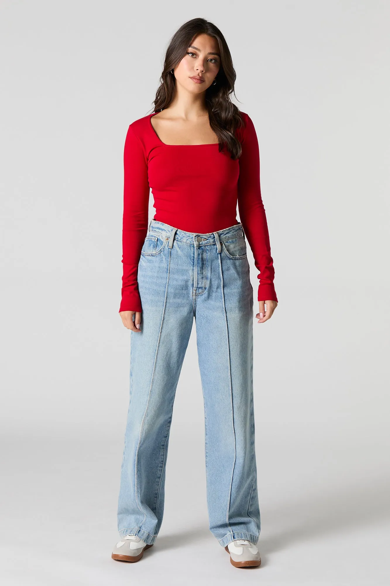 Square Neck Long Sleeve Bodysuit sold by Urban Planet product image thumbnail 3