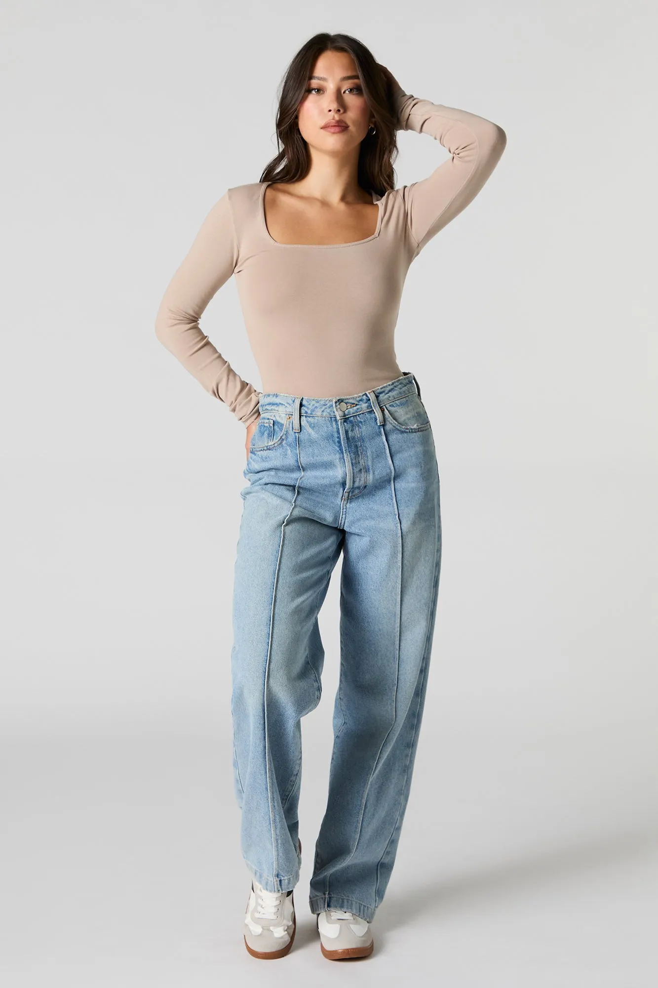 Square Neck Long Sleeve Top sold by Urban Planet product image thumbnail 3