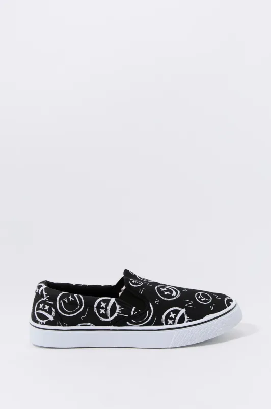 Mules à imprimé Smiley Face sold by Urban Planet