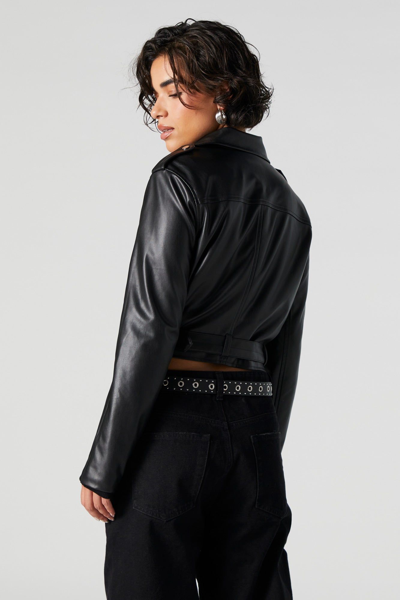 Blouson de style moto court en similicuir sold by Urban Planet product image thumbnail 2