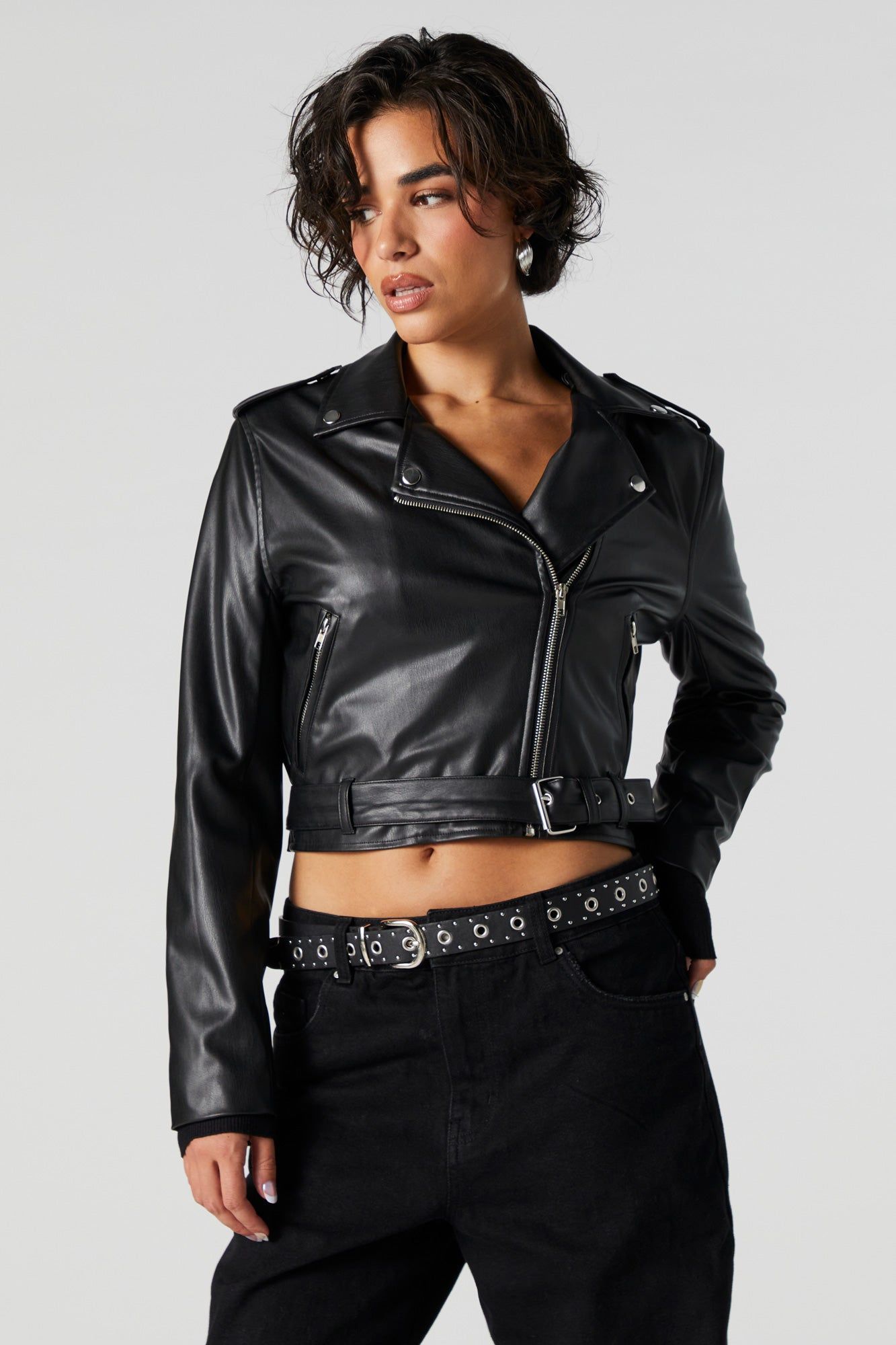 Blouson de style moto court en similicuir sold by Urban Planet