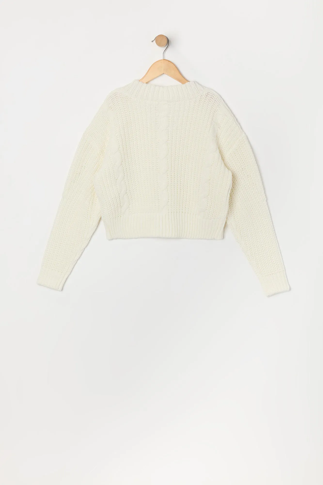 Girls Cable Knit Button Up Cardigan sold by Urban Planet product image thumbnail 4