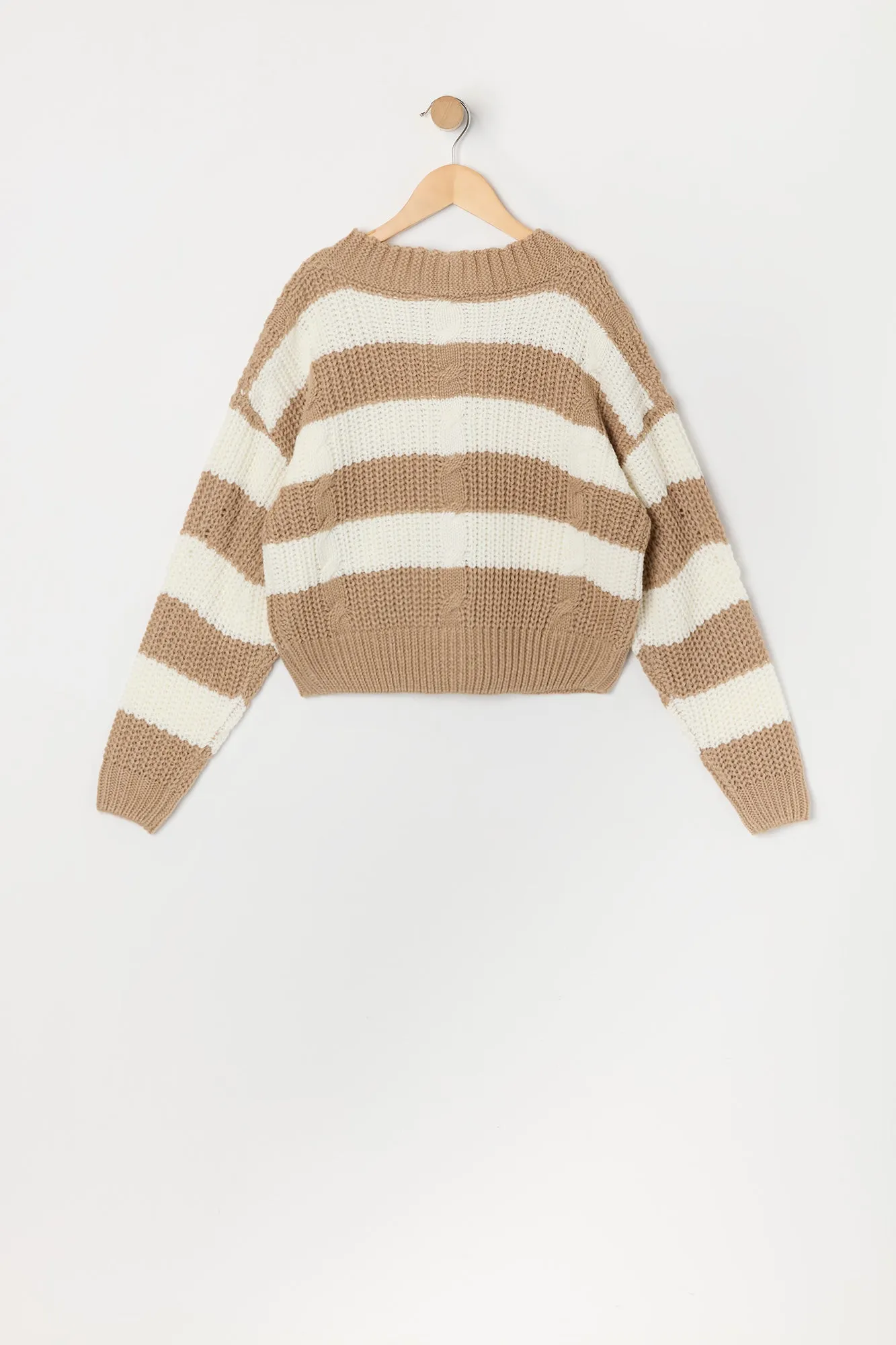 Girls Cable Knit Button Up Cardigan sold by Urban Planet product image thumbnail 2