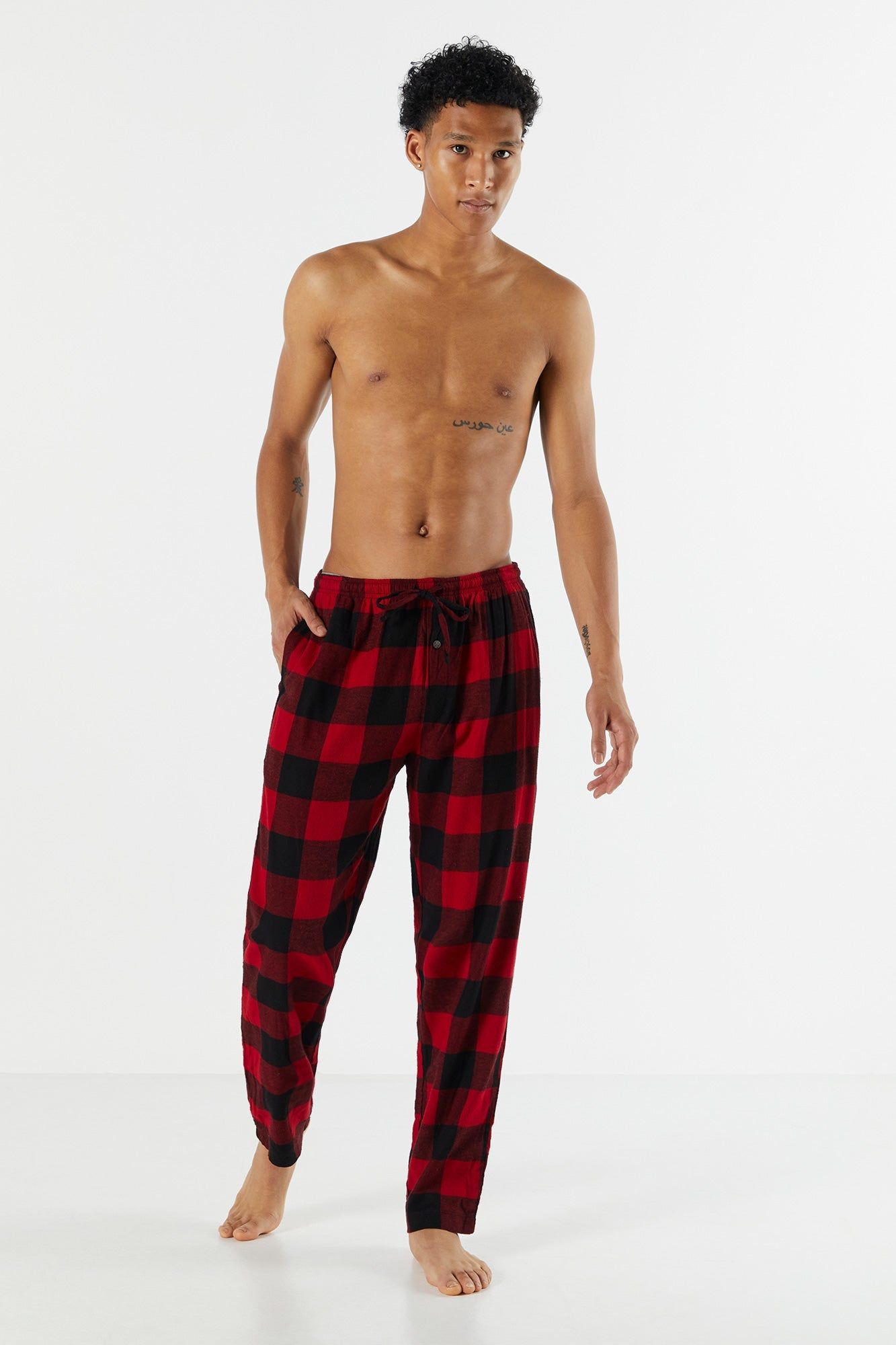 Red Plaid Pajama Pant sold by Urban Planet product image thumbnail 2