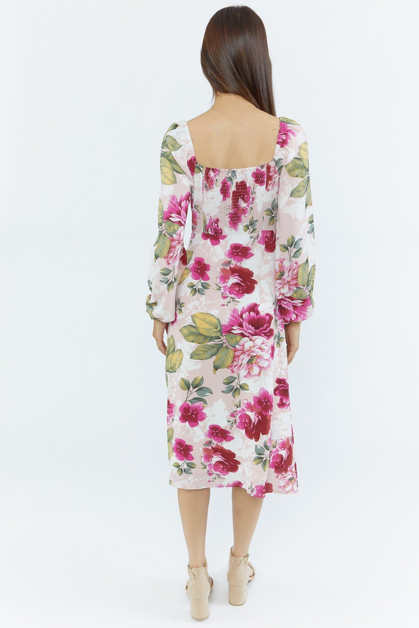 Robe midi à imprimé floral et encolure en coeur sold by Urban Planet product image thumbnail 2