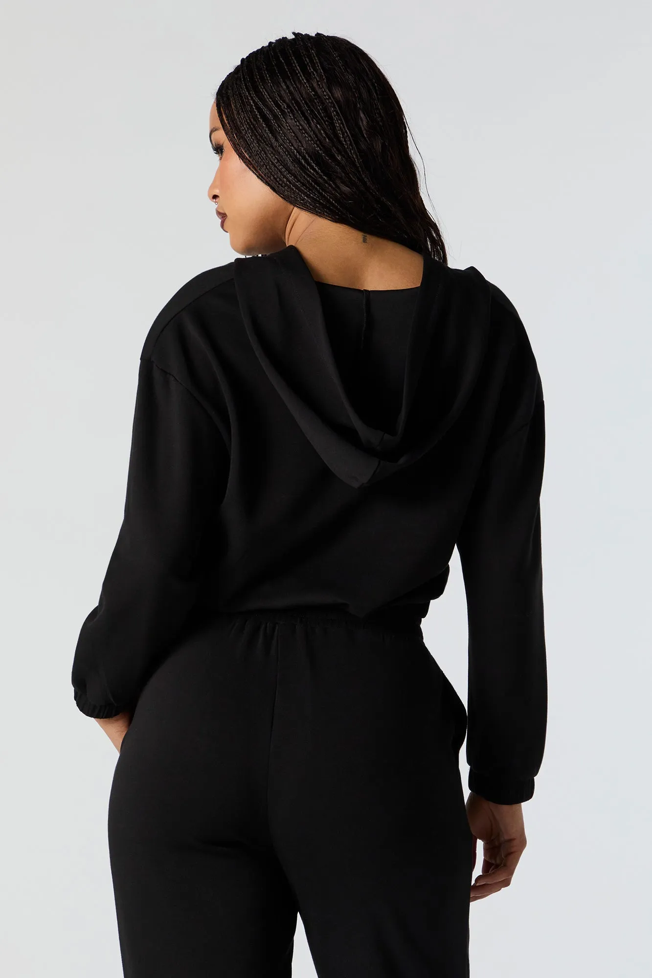 Active Quarter Zip Cropped Hoodie sold by Urban Planet product image thumbnail 2