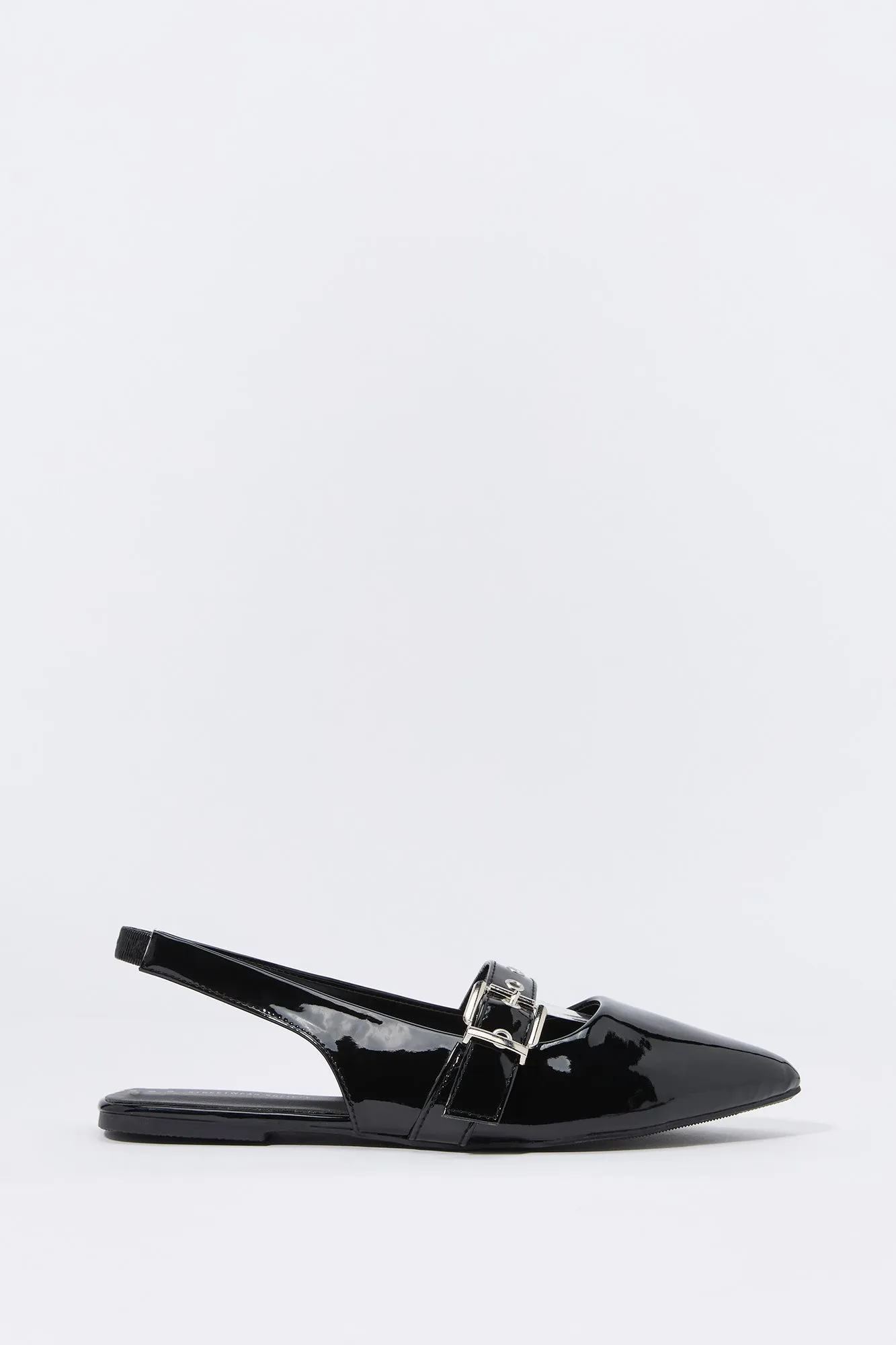 Faux Patent Leather Buckled Slingback Sandal sold by Urban Planet product image thumbnail 5