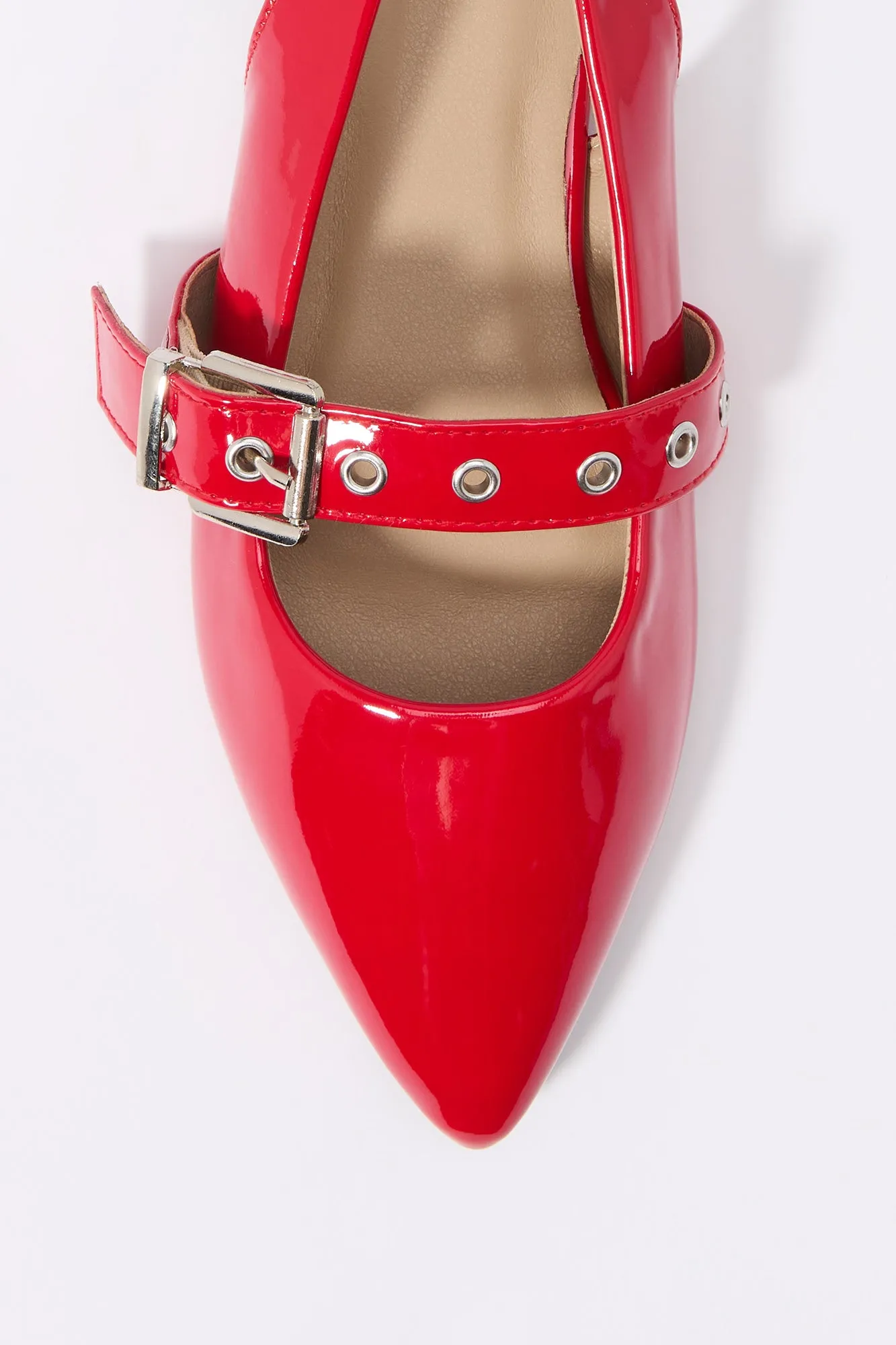 Faux Patent Leather Buckled Slingback Sandal sold by Urban Planet product image thumbnail 4