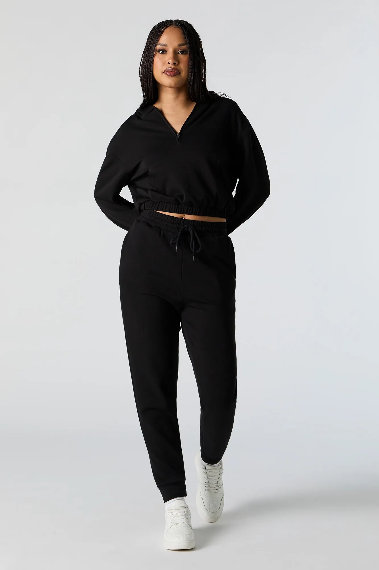 Active Quarter Zip Cropped Hoodie sold by Urban Planet product image thumbnail 3