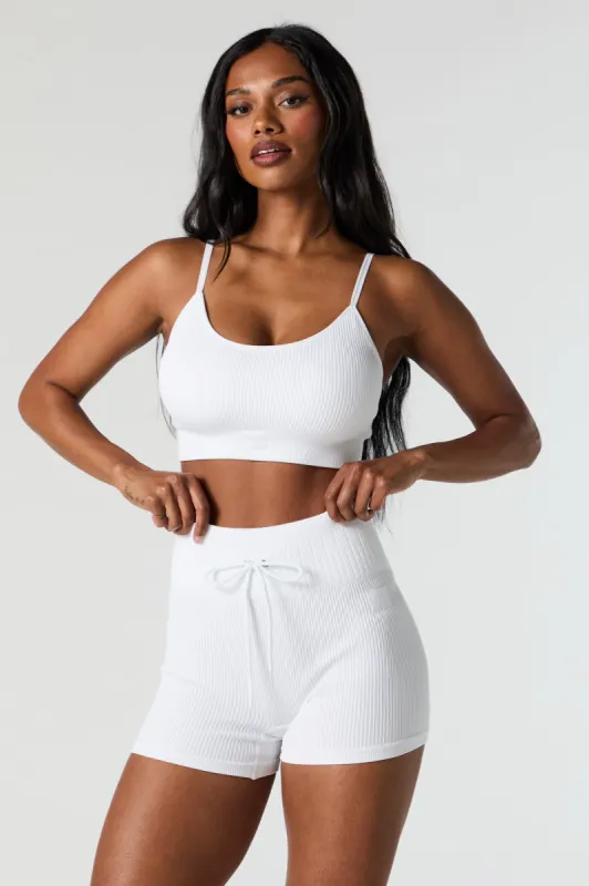 Short côtelé sans couture à taille coulissante Active sold by Urban Planet