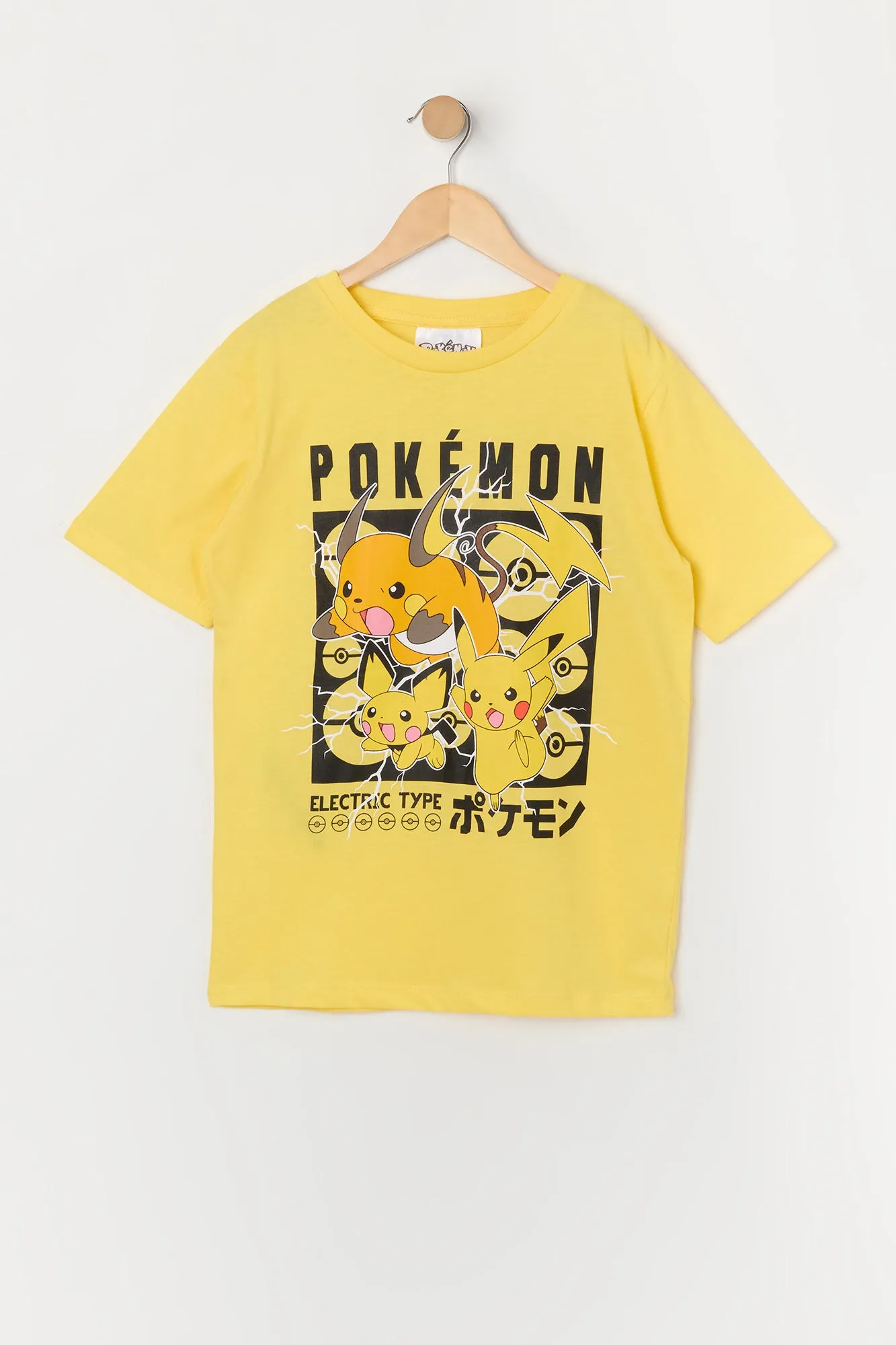 Boys Pokémon Graphic Yellow T-Shirt sold by Urban Planet