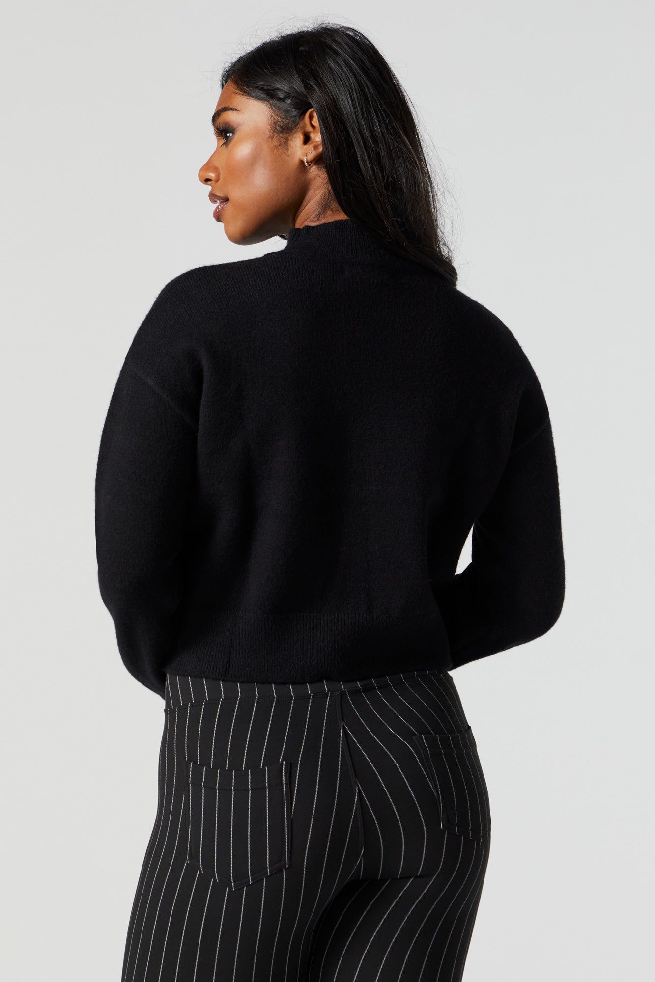 Solid Knit Mock Neck Sweater sold by Urban Planet product image thumbnail 2